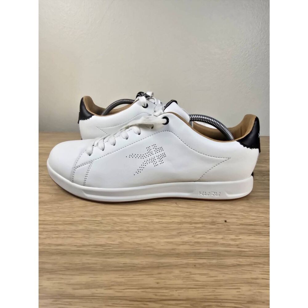 Kuru Roam Classic Court Womens Size 12 White Black Running Tennis Shoes Sneakers